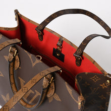 将图片加载到图库查看器，新品同様品 LOUIS VUITTON ルイヴィトン モノグラム ジャイアント リバース オンザゴーMM トートバッグ M45321 ブラウン 中古 4a005471
