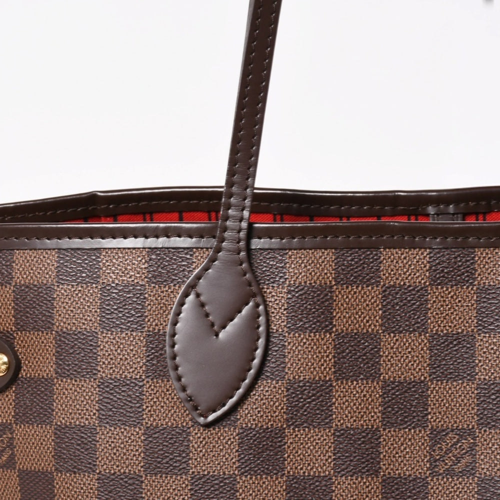 極美品 LOUIS VUITTON ルイヴィトン ネヴァーフル MM トートバッグ N40599 ダミエ エベヌ キャンバス レザー 中古 4a005644