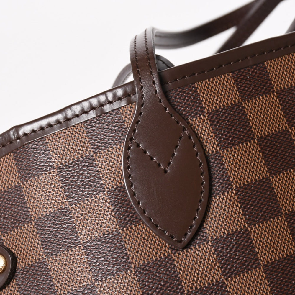 極美品 LOUIS VUITTON ルイヴィトン ネヴァーフル MM トートバッグ N40599 ダミエ エベヌ キャンバス レザー 中古 4a005644