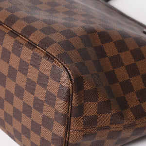 Very Good Condition LOUIS VUITTON Neverfull MM Tote Bag N40599 Damier Ebene Canvas Leather Used 4a005644