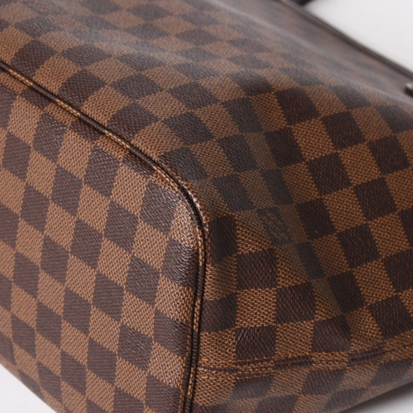 Very Good Condition LOUIS VUITTON Neverfull MM Tote Bag N40599 Damier Ebene Canvas Leather Used 4a005644