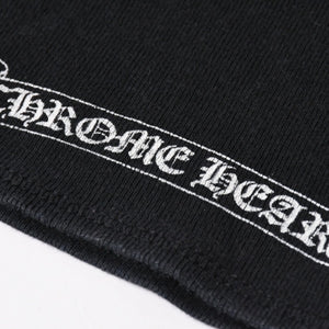 CHROME HEARTS クロムハーツ オールド ヴァインダガー スクロールラベル プリント トップス 黒 ホワイト 美品 中古 4a005606