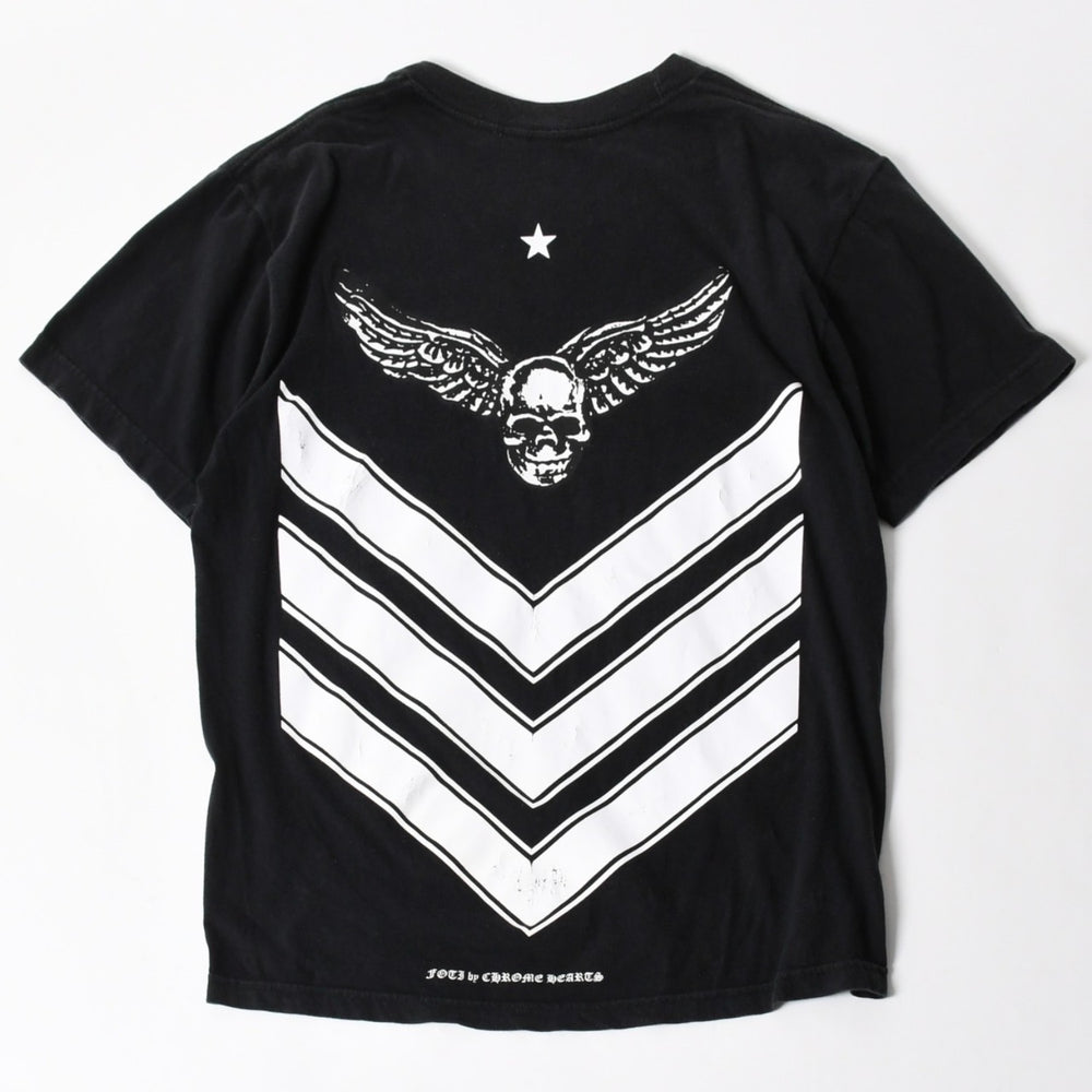 CHROME HEARTS × FOTI MAHALIA Short sleeve T-shirt Size M Chevron Black Good Condition Used 4a005690