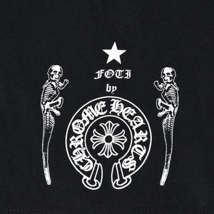 新品同様 CHROME HEARTS クロムハーツ × FOTTI フォティ DELPHINO デルフィーノ 半袖Tシャツ サイズL ブラック 中古 4a005693