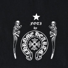 画像をギャラリービューアに読み込む, 新品同様 CHROME HEARTS クロムハーツ × FOTTI フォティ DELPHINO デルフィーノ 半袖Tシャツ サイズL ブラック 中古 4a005693