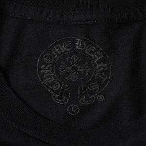 新品同様 CHROME HEARTS クロムハーツ × FOTTI フォティ DELPHINO デルフィーノ 半袖Tシャツ サイズL ブラック 中古 4a005693