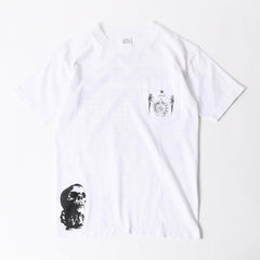 CHROME HEARTS クロムハーツ × FOTTI フォティ 半袖Tシャツ サイズS マルチプリント ホワイト ブラック 美品 中古 4a005696