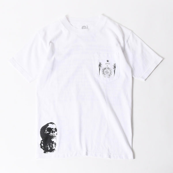 CHROME HEARTS クロムハーツ × FOTTI フォティ 半袖Tシャツ サイズS マルチプリント ホワイト ブラック 美品 中古 4a005696