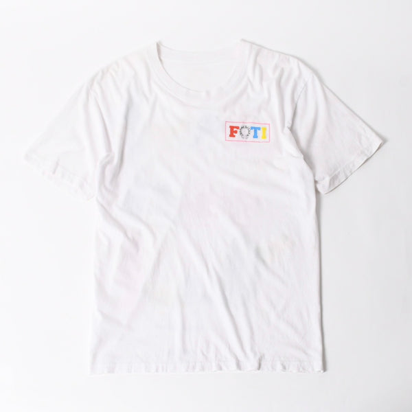 CHROME HEARTS クロムハーツ × FOTTI フォティ 半袖Tシャツ サイズL キャラクター ホワイト マルチカラー 美品 中古 4a005698