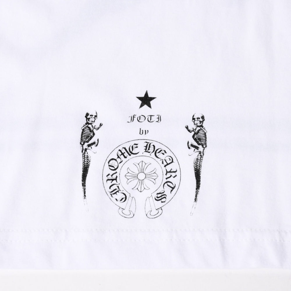 新品未使用 CHROME HEARTS クロムハーツ × FOTTI フォティ CLITZEN クリッツェン 半袖Tシャツ サイズS ホワイト 中古 4a005694