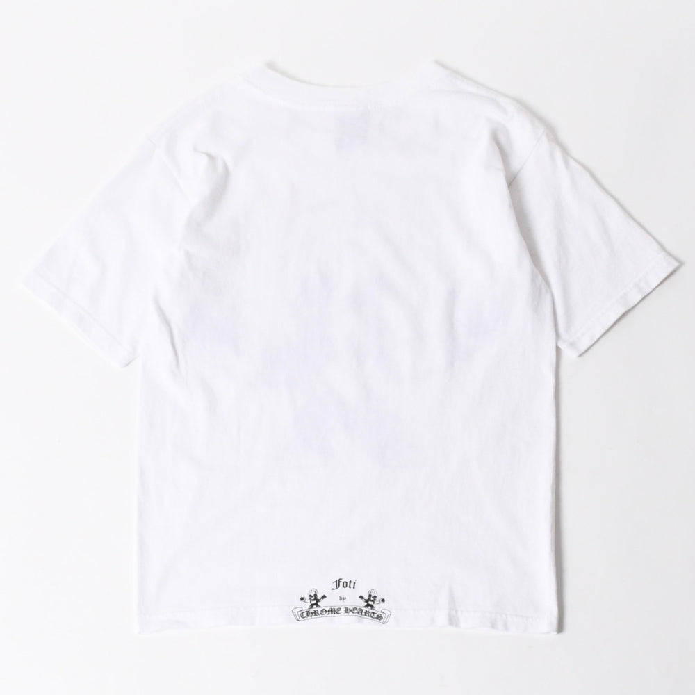 新品同様 CHROME HEARTS クロムハーツ × FOTTI フォティ HARRIS TEETER ハリスティーター 半袖Tシャツ サイズM オールド 中古 4a005697