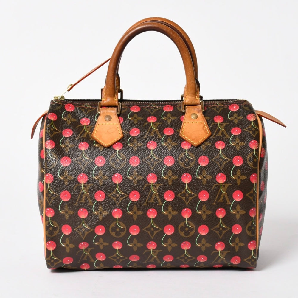 LOUIS VUITTON Speedy 25 Handbag M95009 Monogram Cherry Brown Takashi Murakami Good Condition Used 4a004359