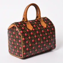 将图片加载到图库查看器，LOUIS VUITTON ルイヴィトン スピーディ25 ハンドバッグ M95009 モノグラム チェリー ブラウン 村上隆 美品 中古 4a004359