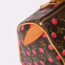 将图片加载到图库查看器，LOUIS VUITTON ルイヴィトン スピーディ25 ハンドバッグ M95009 モノグラム チェリー ブラウン 村上隆 美品 中古 4a004359