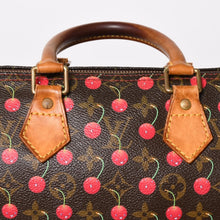 将图片加载到图库查看器，LOUIS VUITTON ルイヴィトン スピーディ25 ハンドバッグ M95009 モノグラム チェリー ブラウン 村上隆 美品 中古 4a004359