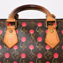 将图片加载到图库查看器，LOUIS VUITTON ルイヴィトン スピーディ25 ハンドバッグ M95009 モノグラム チェリー ブラウン 村上隆 美品 中古 4a004359