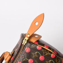 将图片加载到图库查看器，LOUIS VUITTON ルイヴィトン スピーディ25 ハンドバッグ M95009 モノグラム チェリー ブラウン 村上隆 美品 中古 4a004359