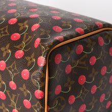 将图片加载到图库查看器，LOUIS VUITTON ルイヴィトン スピーディ25 ハンドバッグ M95009 モノグラム チェリー ブラウン 村上隆 美品 中古 4a004359