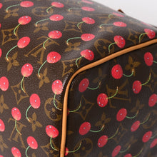 将图片加载到图库查看器，LOUIS VUITTON ルイヴィトン スピーディ25 ハンドバッグ M95009 モノグラム チェリー ブラウン 村上隆 美品 中古 4a004359