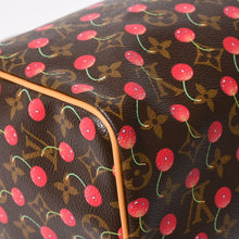 将图片加载到图库查看器，LOUIS VUITTON ルイヴィトン スピーディ25 ハンドバッグ M95009 モノグラム チェリー ブラウン 村上隆 美品 中古 4a004359