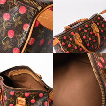 将图片加载到图库查看器，LOUIS VUITTON ルイヴィトン スピーディ25 ハンドバッグ M95009 モノグラム チェリー ブラウン 村上隆 美品 中古 4a004359