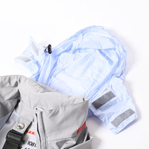 極美品 PRADA SPORTS プラダスポーツ GORE-TEX ゴアテックス ギミックジャケット ジャケット ナイロンジャケット サイズ42 グレー 中古 4a006462