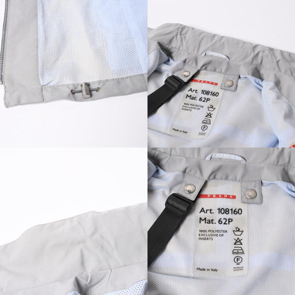 極美品 PRADA SPORTS プラダスポーツ GORE-TEX ゴアテックス ギミックジャケット ジャケット ナイロンジャケット サイズ42 グレー 中古 4a006462