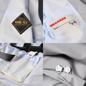 極美品 PRADA SPORTS プラダスポーツ GORE-TEX ゴアテックス ギミックジャケット ジャケット ナイロンジャケット サイズ42 グレー 中古 4a006462