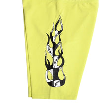 Load the image into the gallery viewer. New and unused CHROME HEARTS Matty Boy Link Biker Shorts Lime Green Cotton Size M Used 4a005724