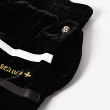将图片加载到图库查看器中。 新品未使用 CHROME HEARTS クロムハーツ VELVET TRACKSUIT PANTS ベルベット トラックスーツパンツ サイズS クロスボール 中古 4a005731