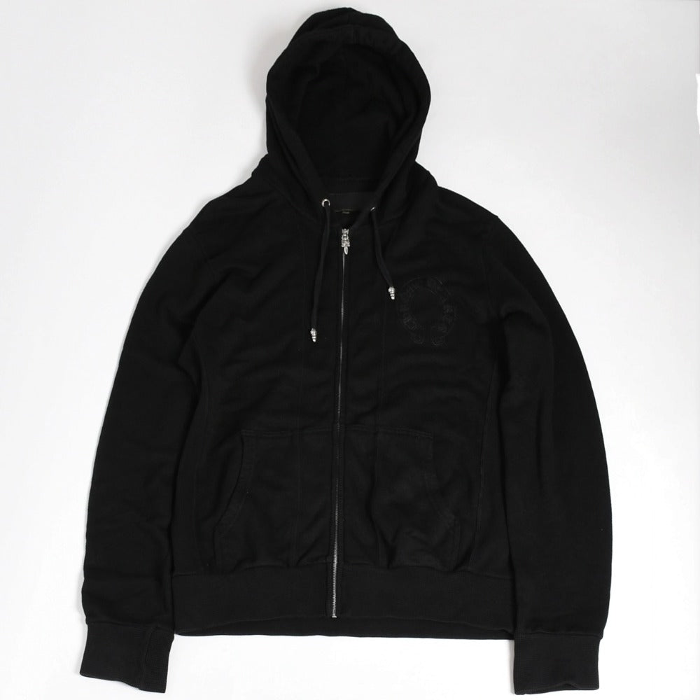 CHROME HEARTS クロムハーツ × MATTY BOY マッティボーイ ジップアップフーディー サイズL ダガー ブラック シルバー925 美品 中古 4a005760