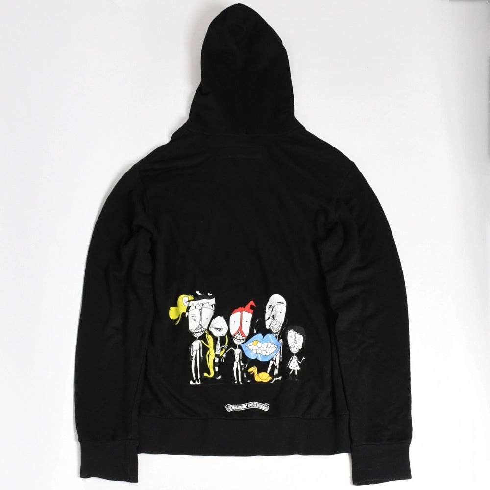 CHROME HEARTS クロムハーツ × MATTY BOY マッティボーイ ジップアップフーディー サイズL ダガー ブラック シルバー925 美品 中古 4a005760