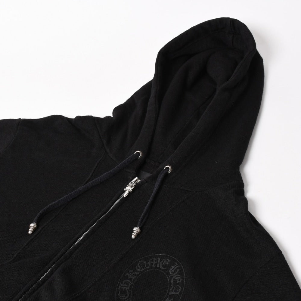 CHROME HEARTS クロムハーツ × MATTY BOY マッティボーイ ジップアップフーディー サイズL ダガー ブラック シルバー925 美品 中古 4a005760