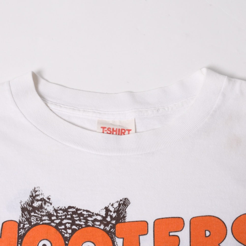 HOOTERS フーターズ VINTAGE ヴィンテージ 90's 半袖Tシャツ サイズL セントルイス ユニオン駅店 ホワイト 美品 中古 4a005855