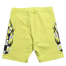 Load the image into the gallery viewer. New and unused CHROME HEARTS Matty Boy Link Biker Shorts Lime Green Cotton Size M Used 4a005724