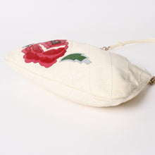 将图片加载到图库查看器中。 極美品 CHANEL シャネル ショルダーバッグ チェーンワンショルダーバッグ 花柄 ホワイト レッド グリーン ゴールド金具 8番台 ラムスキン 中古 4a005640