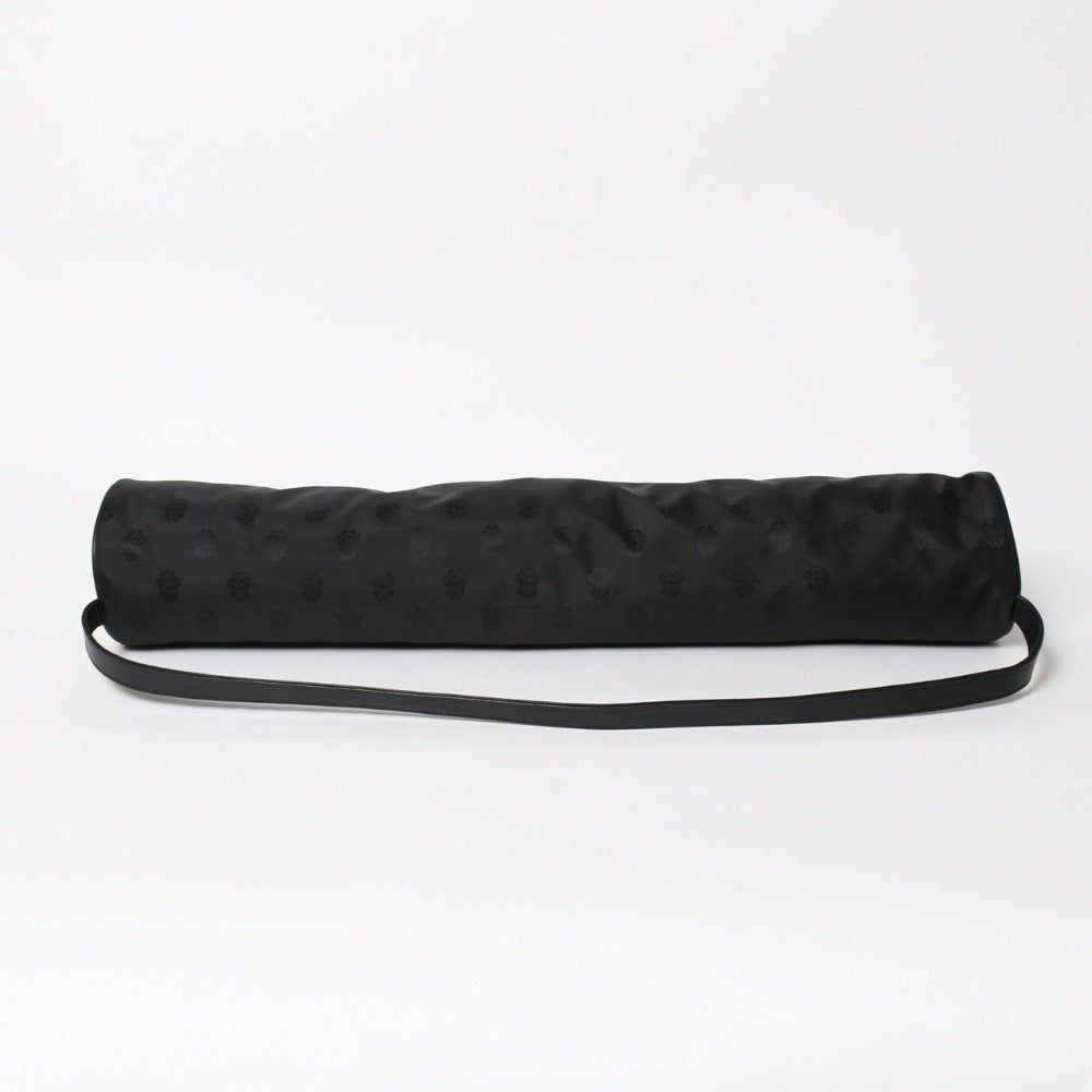 極美品 CHROMEHEARTS クロムハーツ ヨガマット ヨガマットケース クロスパッチ ダガー レザー ナイロン ブラック 中古 4a005565