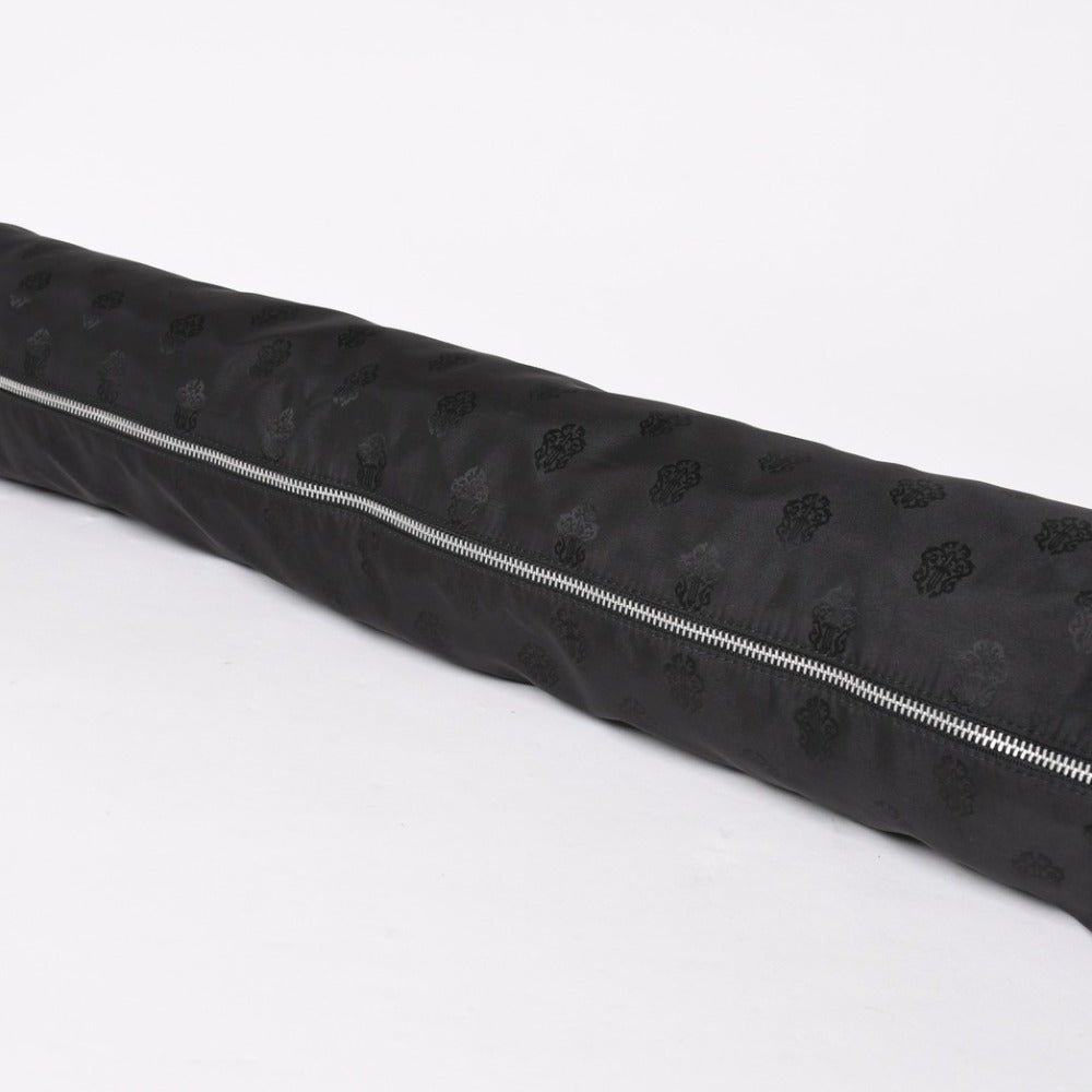 極美品 CHROMEHEARTS クロムハーツ ヨガマット ヨガマットケース クロスパッチ ダガー レザー ナイロン ブラック 中古 4a005565