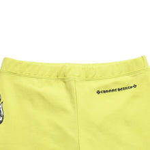 Load the image into the gallery viewer. New and unused CHROME HEARTS Matty Boy Link Biker Shorts Lime Green Cotton Size M Used 4a005724
