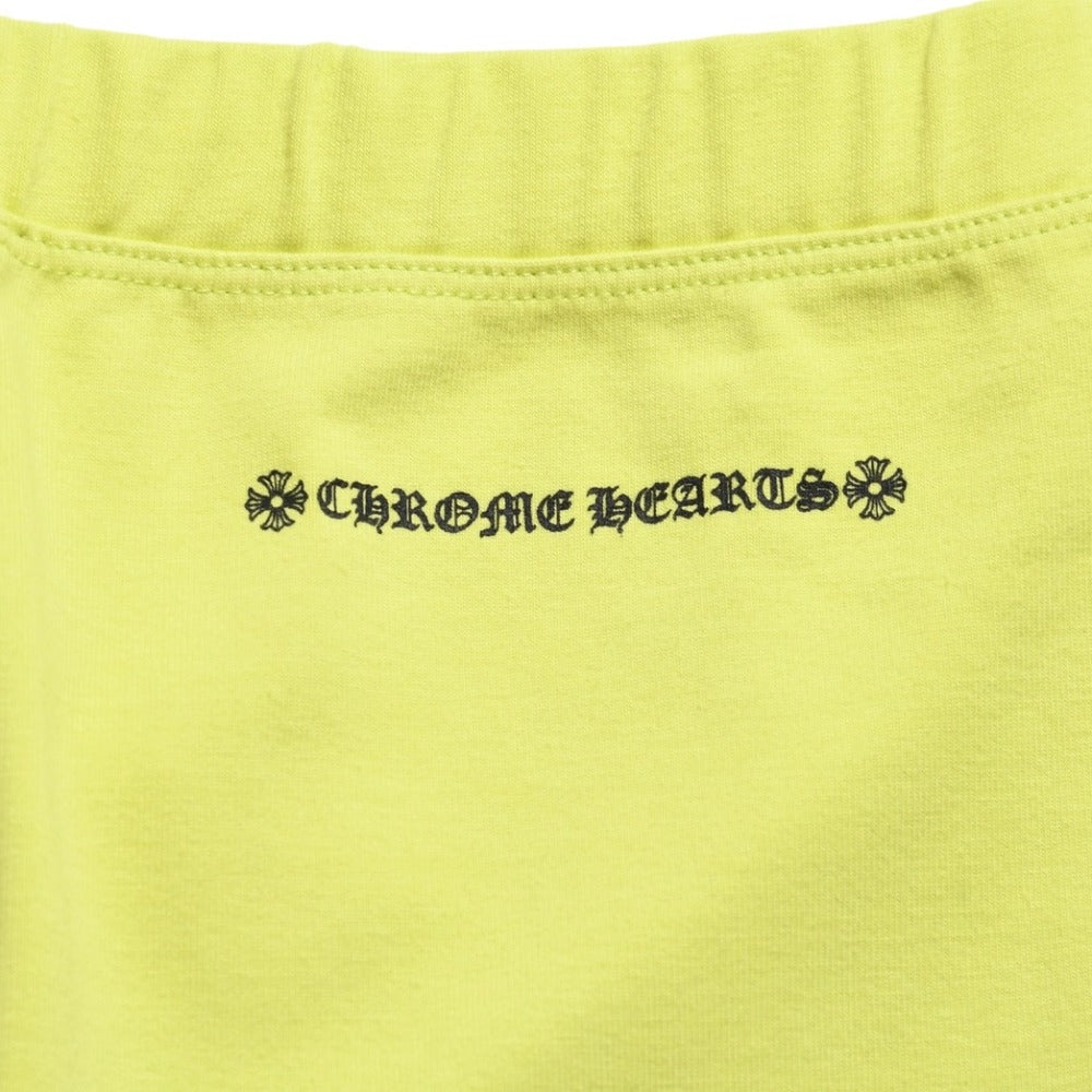 新品未使用品 CHROME HEARTS クロムハーツ Matty Boy マッティボーイ リンク バイカー ショーツ ライムグリーン コットン サイズM 中古 4a005755