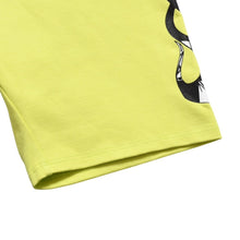 Load the image into the gallery viewer. New and unused CHROME HEARTS Matty Boy Link Biker Shorts Lime Green Cotton Size M Used 4a005724