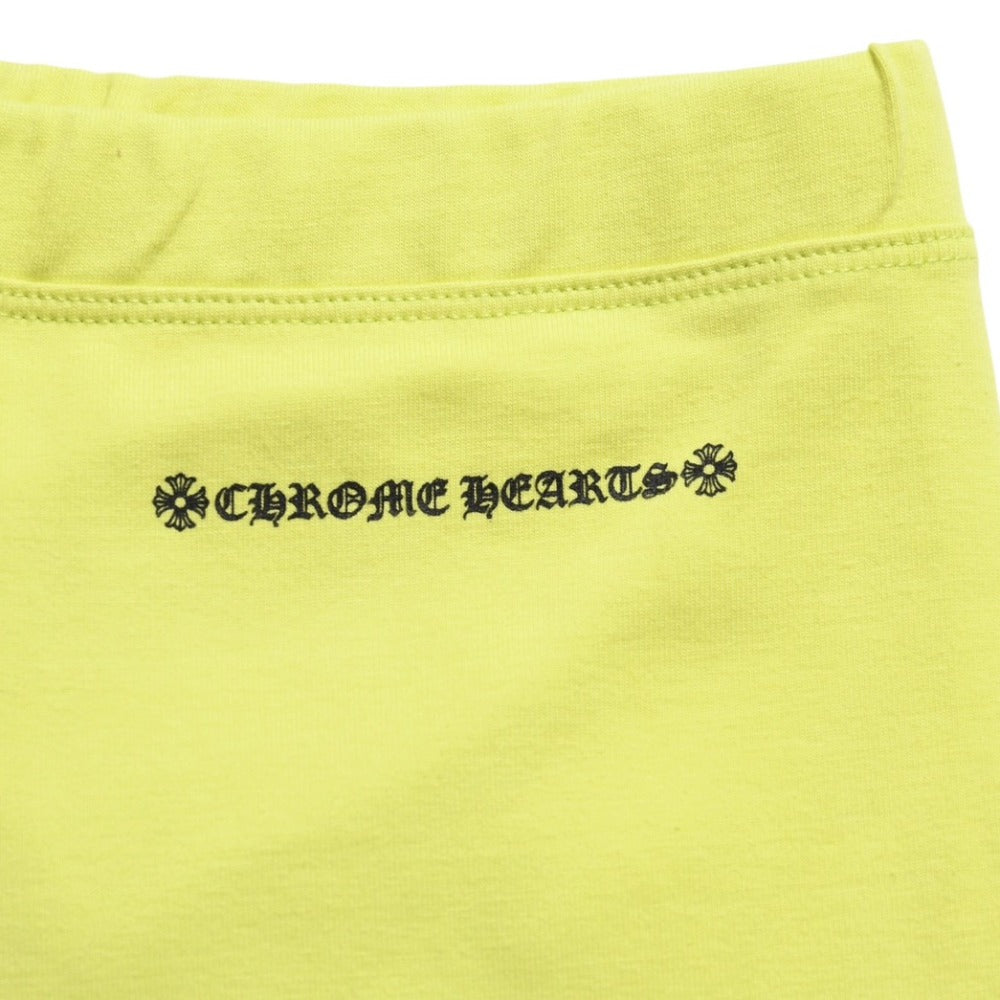 新品未使用品 CHROME HEARTS クロムハーツ Matty Boy マッティボーイ リンク バイカー ショーツ ライムグリーン コットン サイズM 中古 4a005724