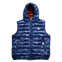 将图片加载到图库查看器中。 極美品 MONCLER モンクレール PATRICKダウンベスト 210914336205 サイズ5 ブルー ダウン 中古 4a005771