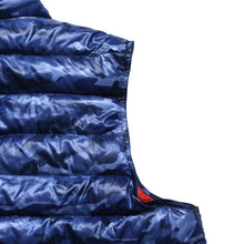 将图片加载到图库查看器中。 極美品 MONCLER モンクレール PATRICKダウンベスト 210914336205 サイズ5 ブルー ダウン 中古 4a005771