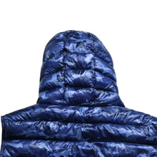 将图片加载到图库查看器中。 極美品 MONCLER モンクレール PATRICKダウンベスト 210914336205 サイズ5 ブルー ダウン 中古 4a005771