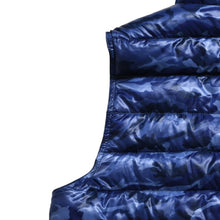 将图片加载到图库查看器中。 極美品 MONCLER モンクレール PATRICKダウンベスト 210914336205 サイズ5 ブルー ダウン 中古 4a005771