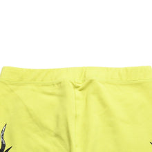 Load the image into the gallery viewer. New and unused CHROME HEARTS Matty Boy Link Biker Shorts Lime Green Cotton Size M Used 4a005724