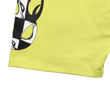 Load the image into the gallery viewer. New and unused CHROME HEARTS Matty Boy Link Biker Shorts Lime Green Cotton Size M Used 4a005724