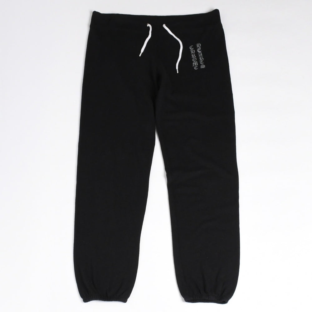 極美品 CHROME HEARTS クロムハーツ スウェットパンツ サイズM オールドイングリッシュロゴ プリント ブラック 中古 4a005727