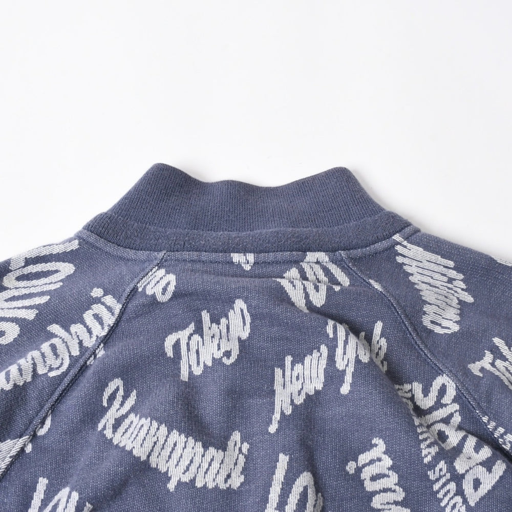 LOUIS VUITTON Sweat Half Zip Knit Blue Indigo White RM181M FMG HEY08W Good Condition Used 4a007921